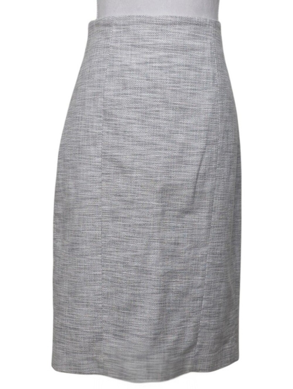 LOFT Light Gray Textured Pencil Skirt, Size 8